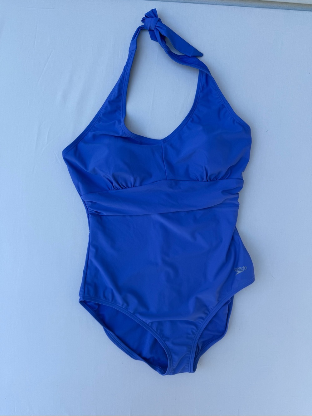Speedo Blue Halter One-Piece Swimsuit